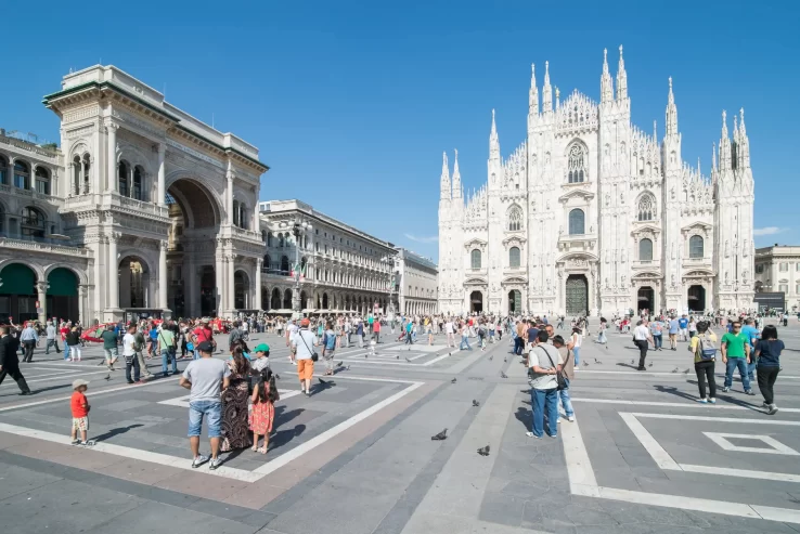 la plaza del Duomo de Milán